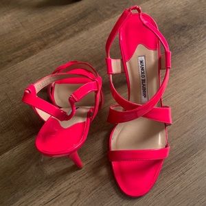 Hot pink manlo blahnik heels